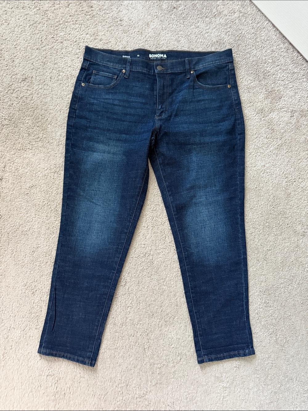 Sonoma Women’s Dark Blue Girlfriend legging  Jeans